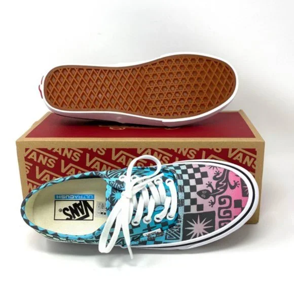 💖MEGA SALE💖Vans SF Tribal Check Multi Blue Canvas Sneakers Women's VN0A3MU642K - Picture 4 of 11